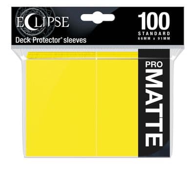 Ultra PRO Eclipse Matte Standard Sleeves (100) - Lemon Yellow