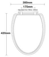 AQUACLOAK Steel Grey Matt Toilet Seat