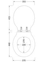 Bayswater Westcott Soft Close Toilet Seat Matt Black