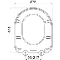D Shaped Soft Close Rainbow D One ( Blue ) Toilet Seat