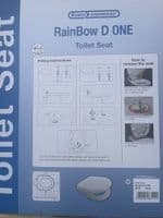 D Shaped Soft Close Rainbow D One ( Blue ) Toilet Seat