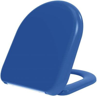 D Shaped Soft Close Rainbow D One ( Blue ) Toilet Seat
