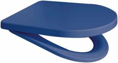 D Shaped Soft Close Rainbow Middle Style ( Blue ) Toilet Seat