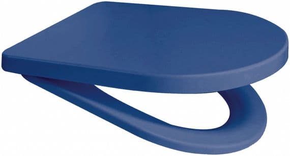 D Shaped Soft Close Rainbow Middle Style ( Blue ) Toilet Seat