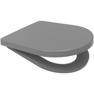 D Shaped Soft Close Rainbow Middle Style ( Grey ) Toilet Seat