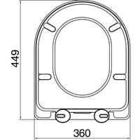D Shaped Soft Close Rainbow Middle Style ( Red ) Toilet Seat