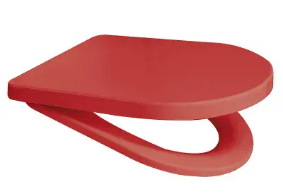 D Shaped Soft Close Rainbow Middle Style ( Red ) Toilet Seat