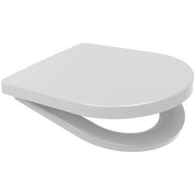 D Shaped Soft Close Rainbow Middle Style ( White ) Toilet Seat