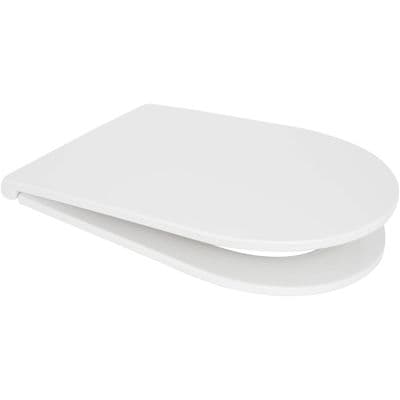 EuroShowers Long D Slim Soft Close Toilet Seat with Top & Bottom Fixings
