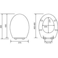 EuroShowers MDF Oak Effect Soft Close / Quick Release Toilet Seat - 82797