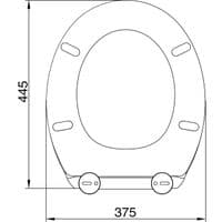 EuroShowers Rainbow Soft Close Black Glitter Toilet Seat with Top & Bottom Fixings