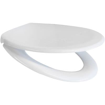 EuroShowers Rainbow Soft Close White Toilet Seat with Top & Bottom Fixings