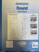 EuroShowers Blue Round Soft Close Toilet Seat
