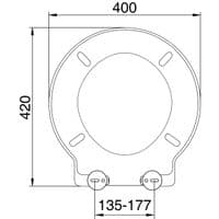 EuroShowers Red Round Soft Close Toilet Seat