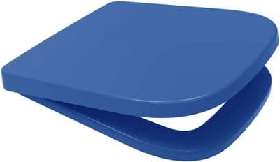 EuroShowers Square V20 ONE Toilet Seat ( Blue ) with Top & Bottom Fixings