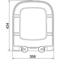 EuroShowers Square V20 ONE Toilet Seat ( Red ) with Top & Bottom Fixings