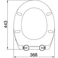 EuroShowers TwentyONE Blue Soft Close Toilet Seat with Top & Bottom Fixings