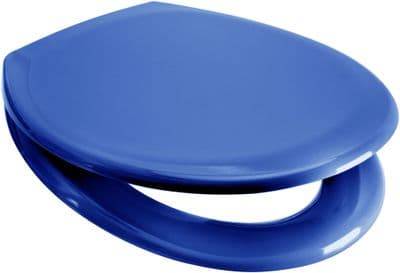 EuroShowers TwentyONE Blue Soft Close Toilet Seat with Top & Bottom Fixings