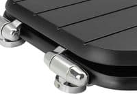 Harbour Soft Close Toilet Seat - Wooden with Chrome Hinges - Grooved Black