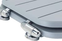Harbour Soft Close Toilet Seat - Wooden with Chrome Hinges - Grooved Grey
