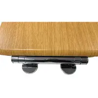 MDF Oak Effect S-Seat Soft Close Toilet Seat D Shape