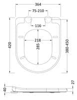 NUIE D Shape Soft Close - Quick Release - Toilet Seat - NTS004