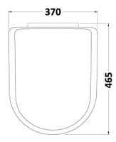 NUIE D Shaped Soft Close Toilet Seat with Top Fixings - NTS002
