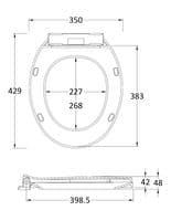 NUIE Soft Close Toilet Seat - Bottom Fixing - NTS010