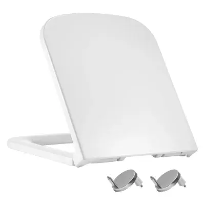 Premium Square Toilet Seat - Short Projection - Top Fixing - Quick Release