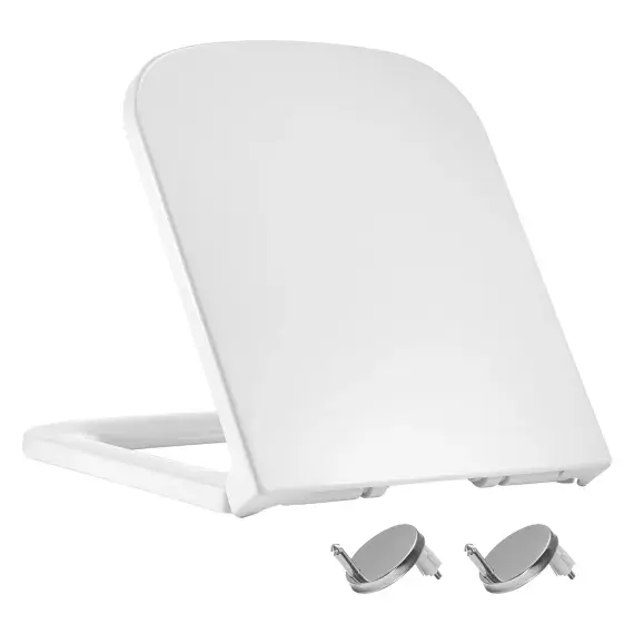 Premium Square Toilet Seat - Short Projection - Top Fixing - Quick Release