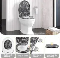 Rock Pattern Soft Close Toilet Seat
