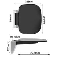 Shower Seat - Wall Mounted - Black