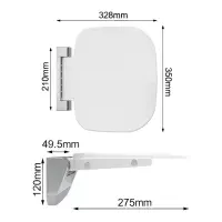 Shower Seat - Wall Mounted - White