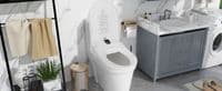 Smart Toilet Seat Electronic Heated Air Drying Bidet Seat with Remote Control