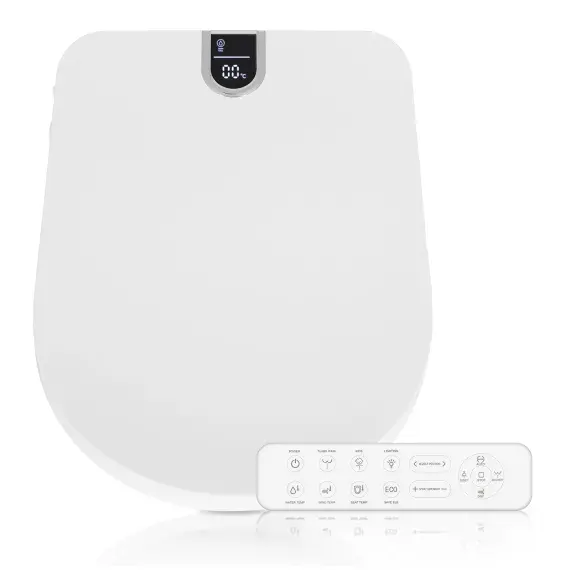 Smart Toilet Seat Electronic Heated Air Drying Bidet Seat with Remote Control