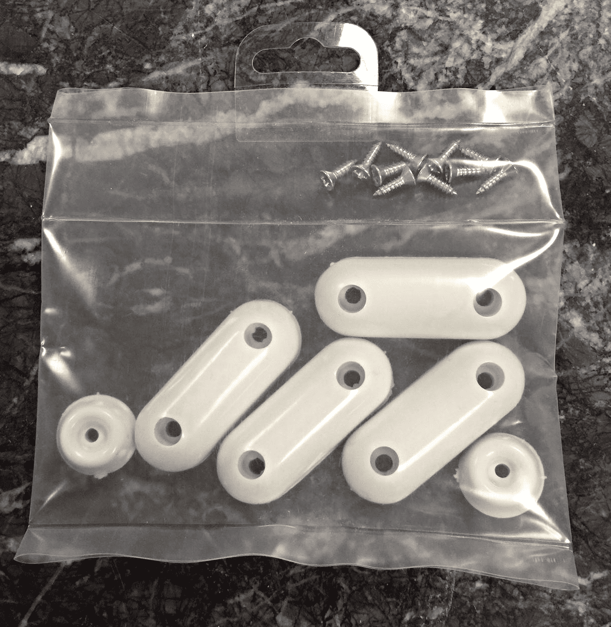 White Toilet Seat Buffer Set