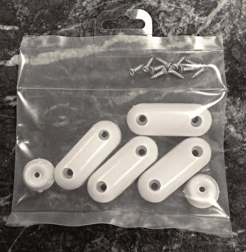 White Toilet Seat Buffer Set