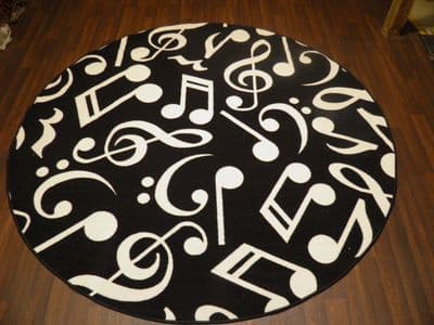 200CMX200CM MUSIC BLACK RUGS/MATS HOME/SCHOOL EDUCATIONAL NON SILP BEST SELLER