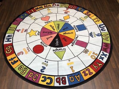 200CMX200CM SHAPES CIRCLES RUGS/MAT HOME/SCHOOL EDUCATIONAL NON SILP TOP QUALITY