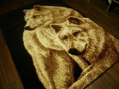 Animal Rugs Aprox 8x5ft 160x230cm Woven Wolfs Design Quality rugs Bargain Price