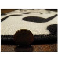 Approx 4x2 60cm x 110cm Novelty Nice Music Mat Non Slip Washable White/Black New