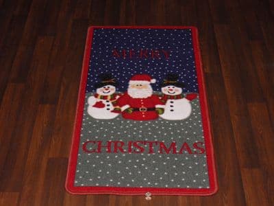 Aprox 4x2 60cmx110cm Novelty Nice Christmas Mats Non Slip Washables Santa New