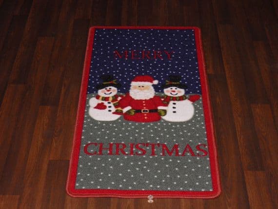 Aprox 4x2 60cmx110cm Novelty Nice Christmas Mats Non Slip Washables Santa New
