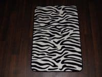 MEMORY FOAM NON SLIP BATHROOM SET OF 2 46X50CM + 50X75CM ZEBRA DESIGN TOP QUALIT