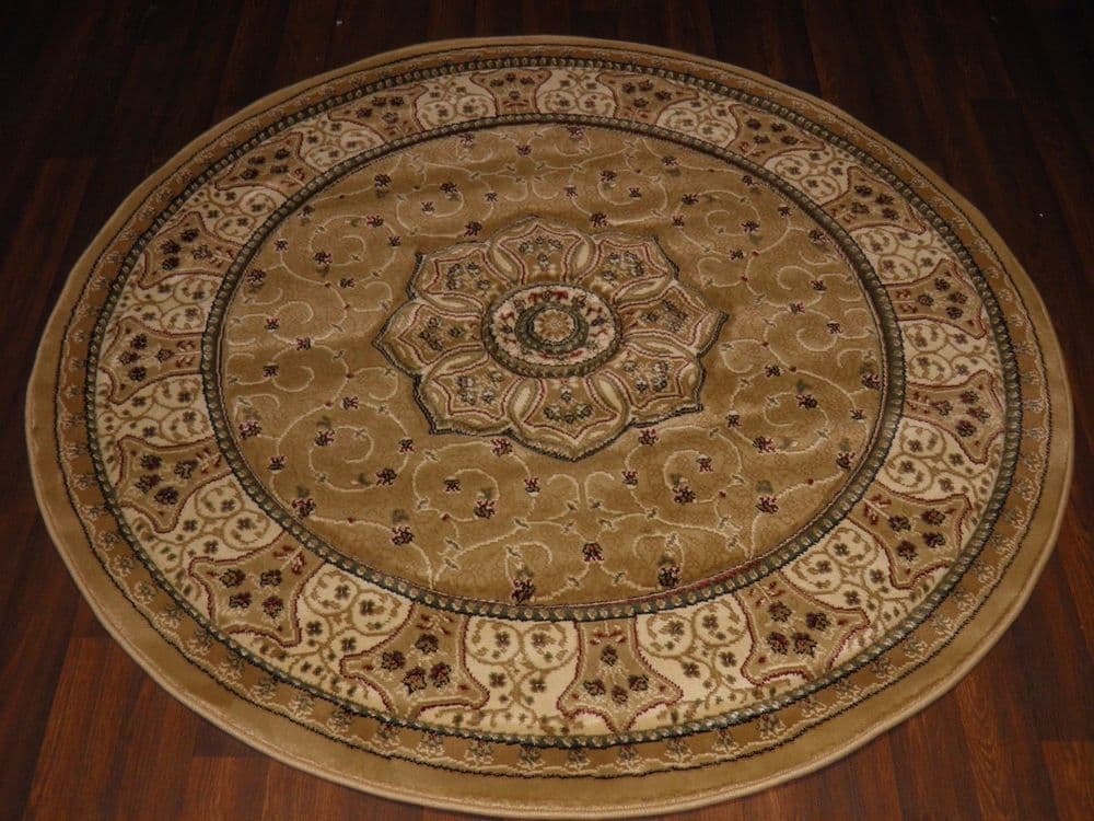 MODERN 140X140CM CIRCLE RUG WOVEN BACK HAND CARVED NEW ROYAL RANGE ...