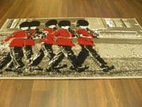 Modern Approx 4x2 60cm x 110cm Novelty London Guards New Rugs Woven Backed Nice