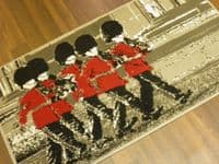 Modern Approx 4x2 60cm x 110cm Novelty London Guards New Rugs Woven Backed Nice