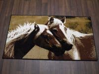 Modern Approx 4x2 60cm x 110cm Novelty range New Horse Design rugs Beiges/Browns