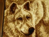 Modern Approx 4x2ft 60cmx110cm Woven Top Quality wolves Beige/black Rugs/Mats