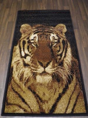 Modern Approx 5x2ft6 80cmx150cm Woven Top Quality Tiger Face Beiges Rugs/Mats